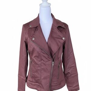 Jacket Liverpool Los Angeles Size M Malbec Moto NWT Faux Leather Biker Coat